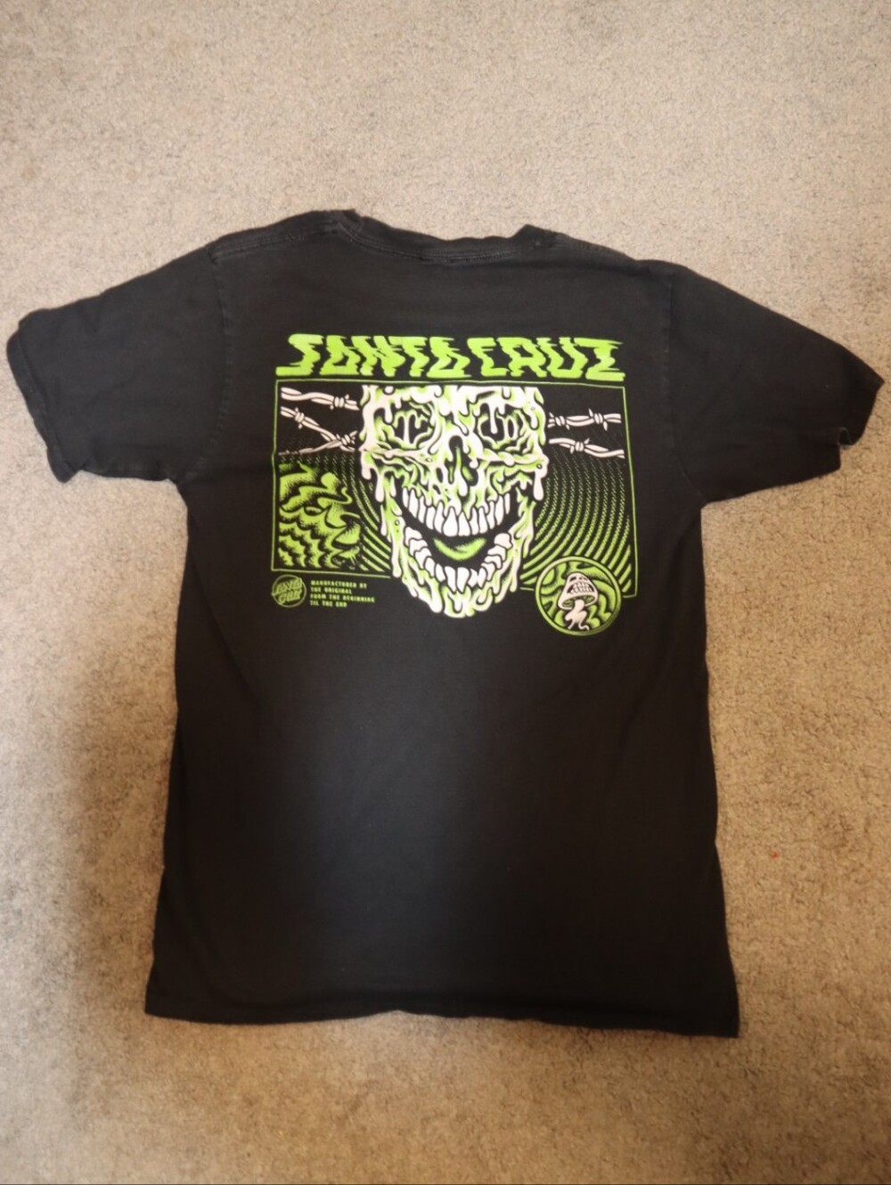 Santa Cruz Neon Green Skull Graphic Tee